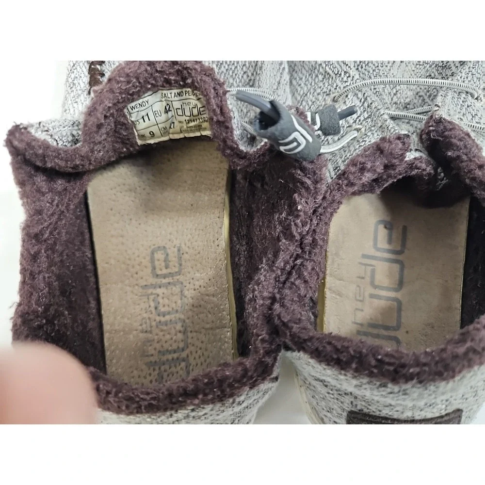 Hey‎ Dude Wendy Sox Dark Gray Slip On Shoes Women's Size 11